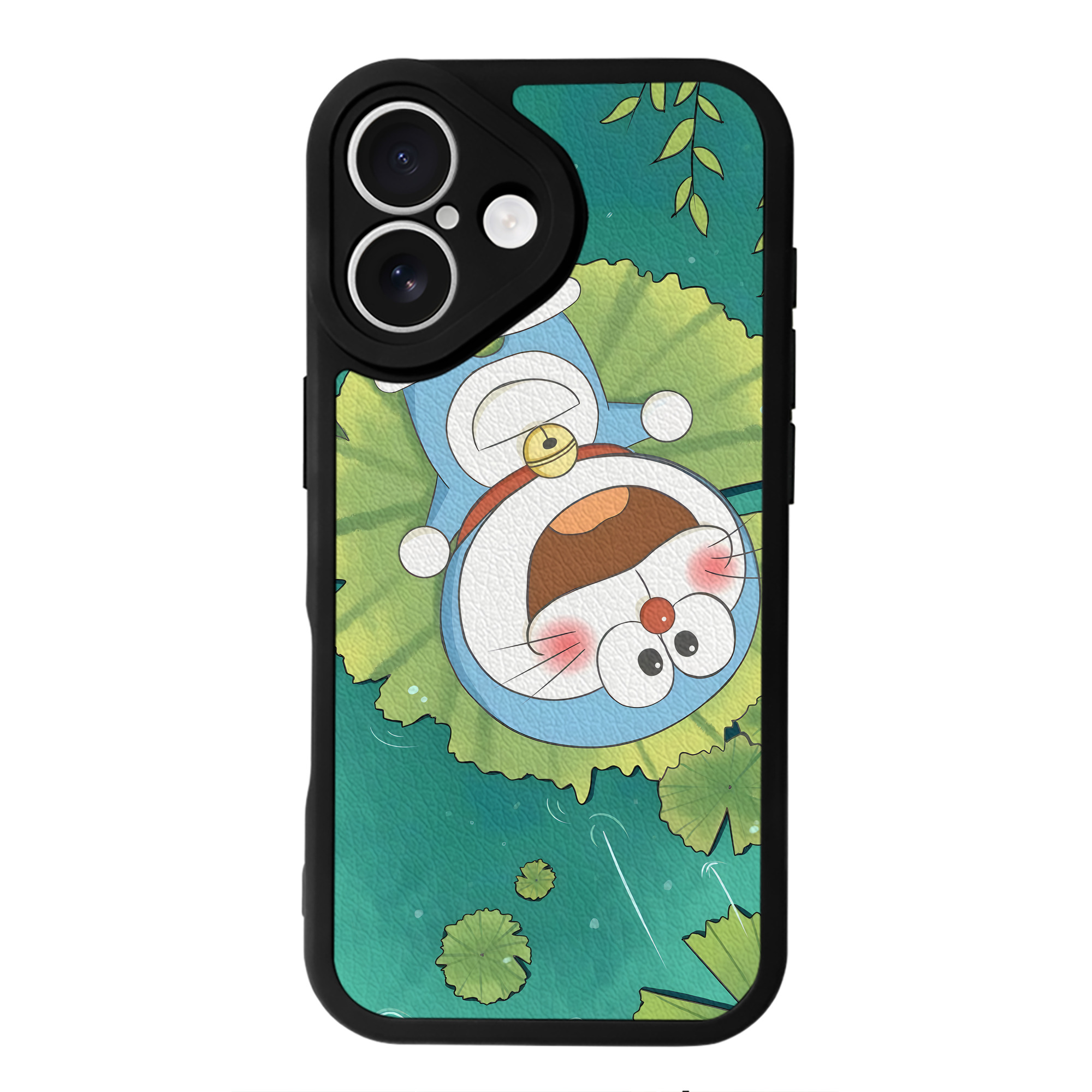 （画像用） ドラえもん Doraemon 【iPhone 16シリーズ対応】シリコンスマホケース（レザー調） 材質：シリコン